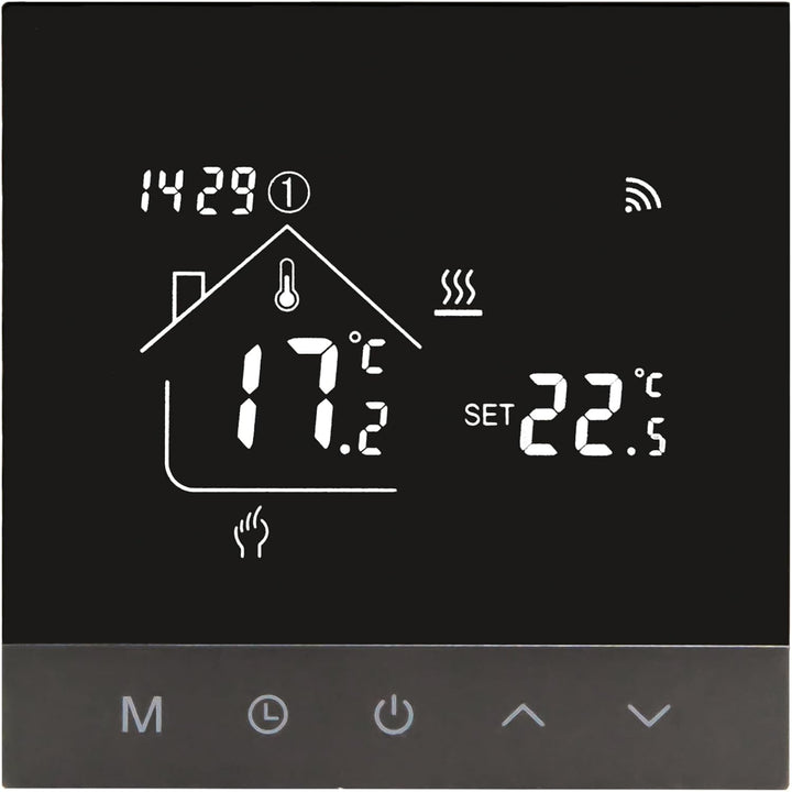 TH215 WiFi Thermostat Raumregler mit Tuya Smart App – für elektrische Fussbodenheizung, NC/NO Stella