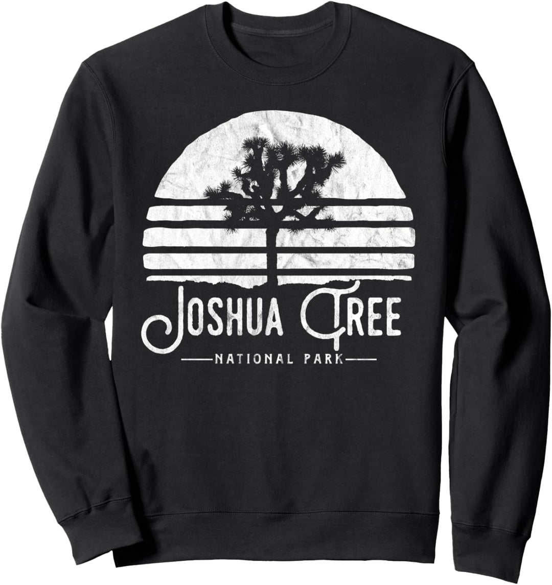 Joshua Tree National Park Minimalist White Sunset Graphic Sweatshirt