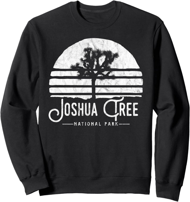 Joshua Tree National Park Minimalist White Sunset Graphic Sweatshirt