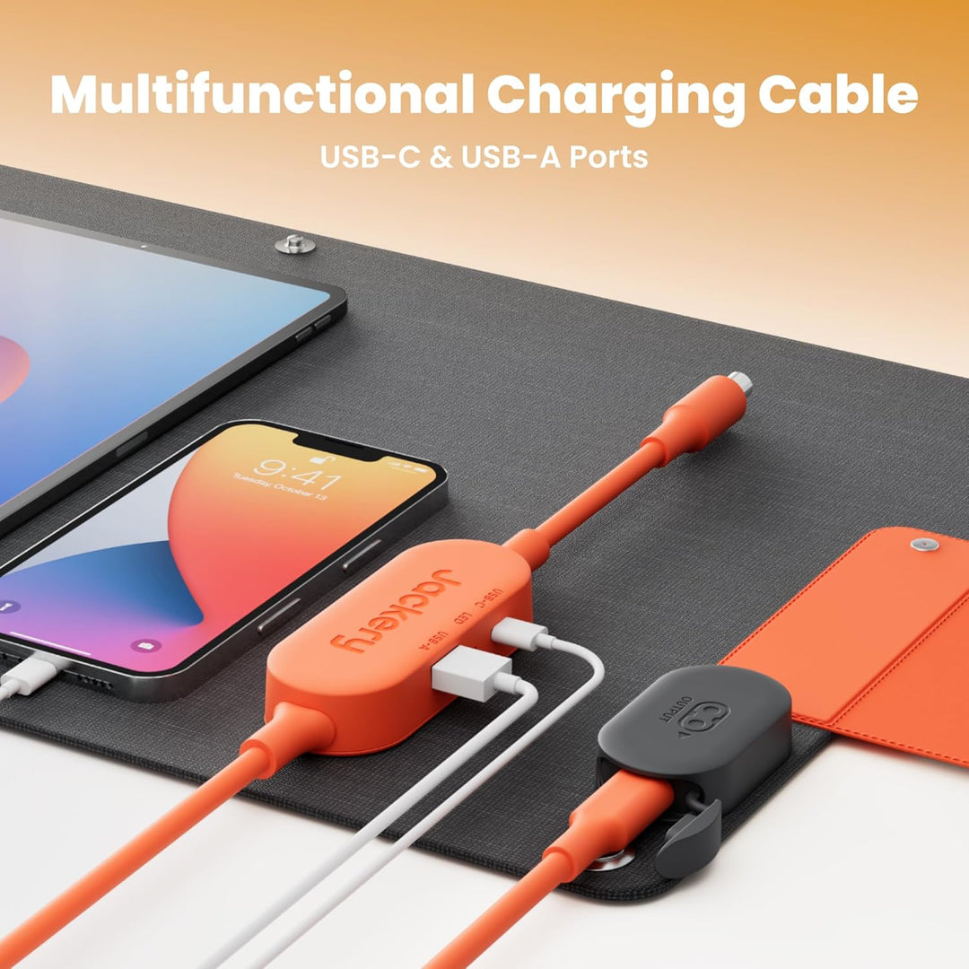 Jackery SolarSaga 40 Mini-Solarmodul, tragbare Solarmodule mit USB-C & USB-A Ports, faltbares Solar-