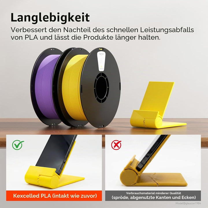 kexcelled PLA Braun Filament 1,75mm Zähigkeit Erhöhen Hochpräzises Lebendige Farben 1kg Spule 3D Dru