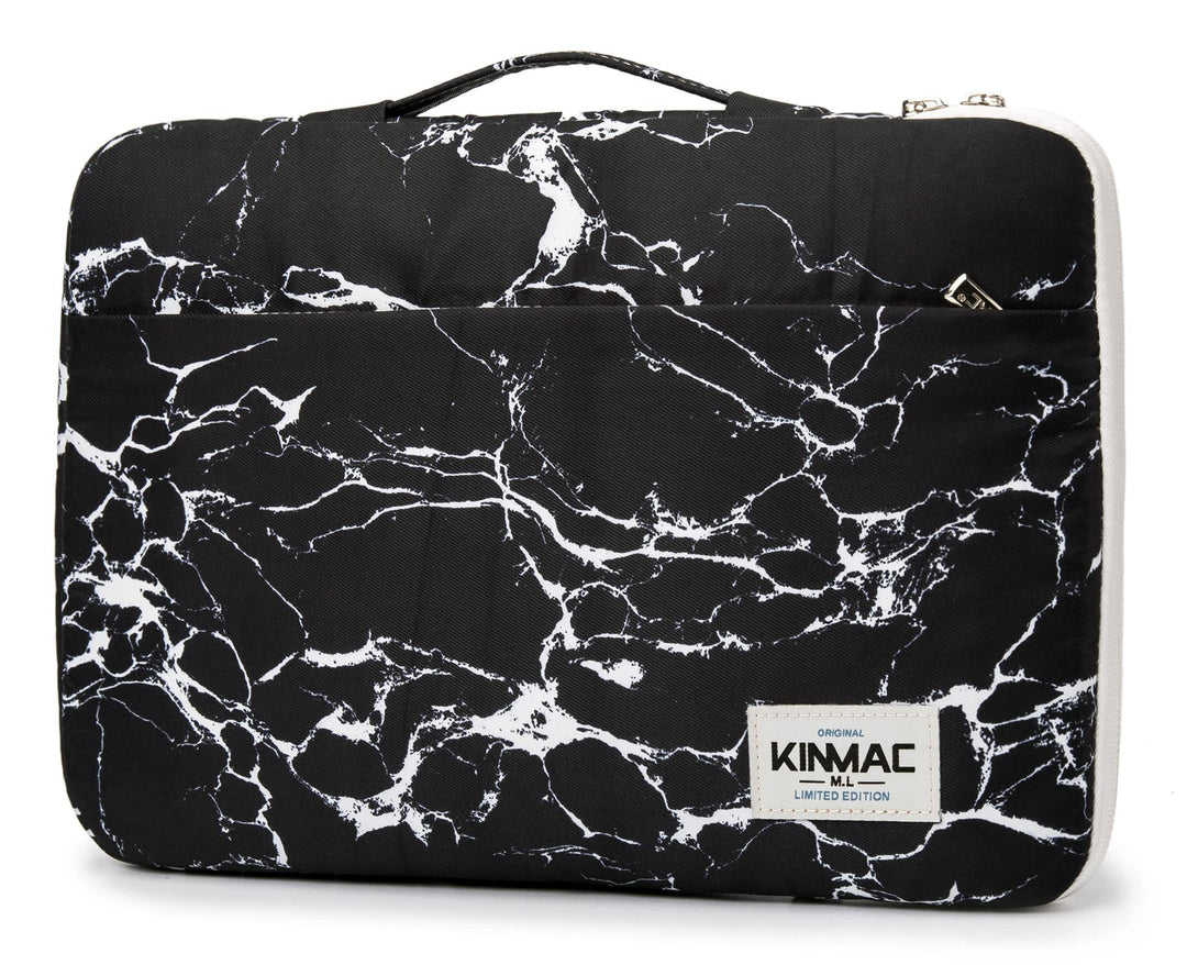Kinmac Schwarzer Marmor-Schutz, 360 ° wasserdicht, 30.5 cm,33.8 cm (12 Zoll) Laptop-Tasche mit Griff