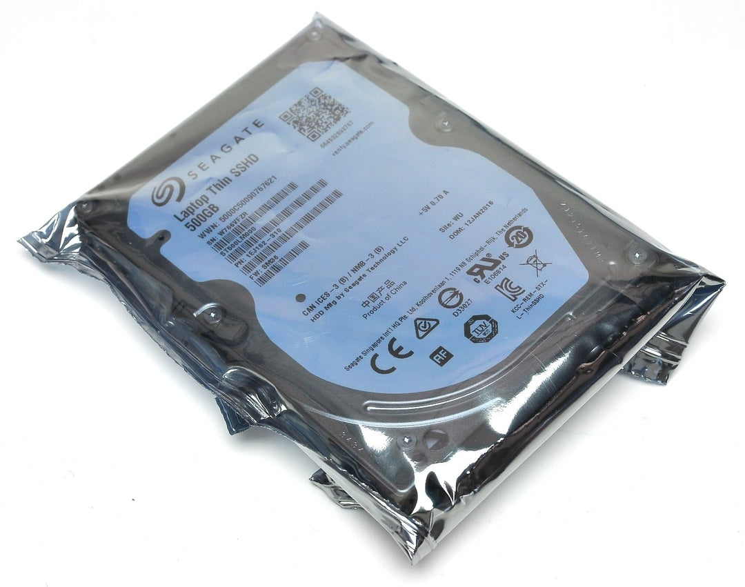Seagate Laptop Thin SSHD 500GB; interne Hybrid-Festplatte; 2.5" Flash-Speicher 8GB, 5400rpm, 64MB Ca