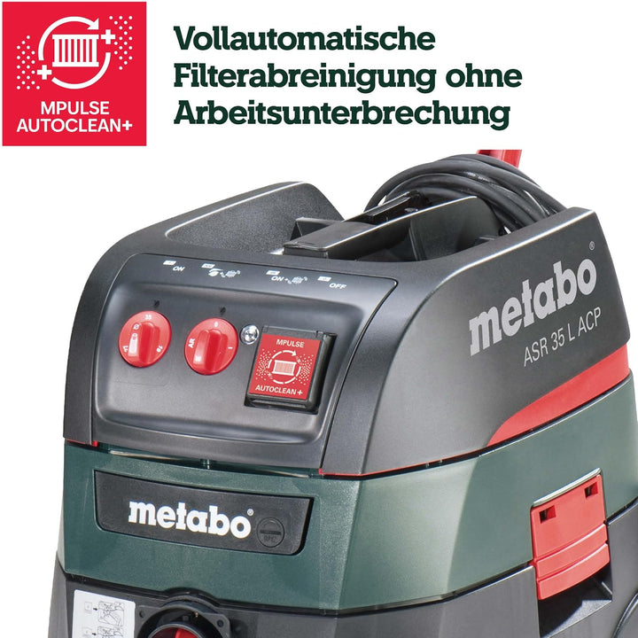 Metabo Allessauger ASR 35 L ACP (602057000) Karton; mit elektromagnetischer Abrüttlung und Druckdiff