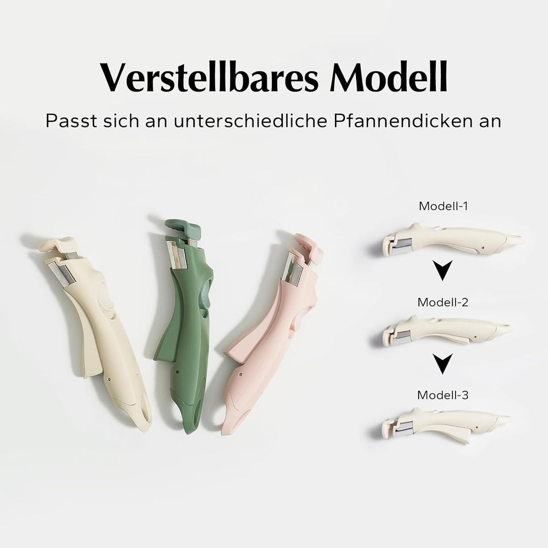 Abnehmbarer Griff, Stapelbar Topfset, Anti-Verbrühungs-Pfannengriff Klemmwerkzeug Generisch (Grün),
