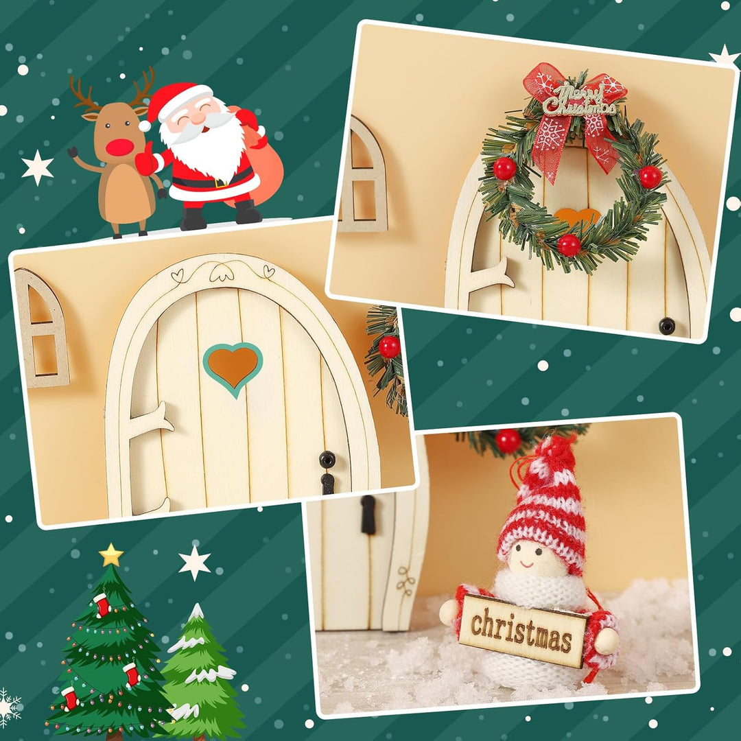 Fulasofia Wichteltür Set 64 PCS, Wichtel Zubehör Weihnachten, Wichtel Baustelle Set, Weihnachtswicht