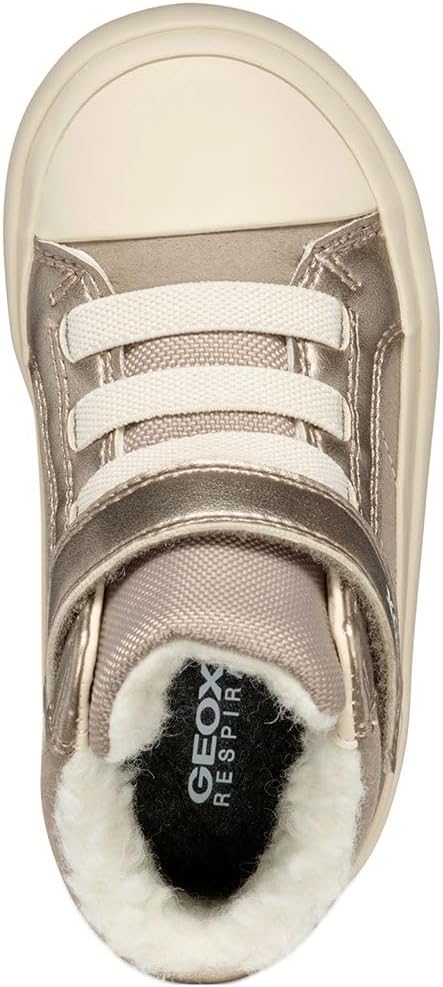 Geox Mädchen B Gisli Girl ESneaker 26 EU Dark Beige, 26 EU Dark Beige