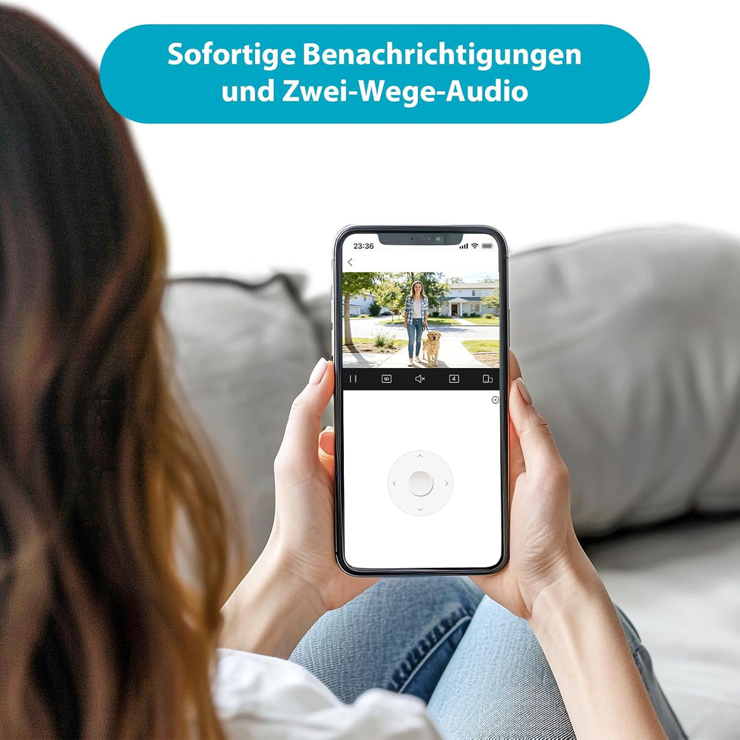 Dahua Video-Türklingel - 2K WLAN Türklingel mit Kamera | 4MP, 120° Weitwinkel, KI-Erkennung von Pers