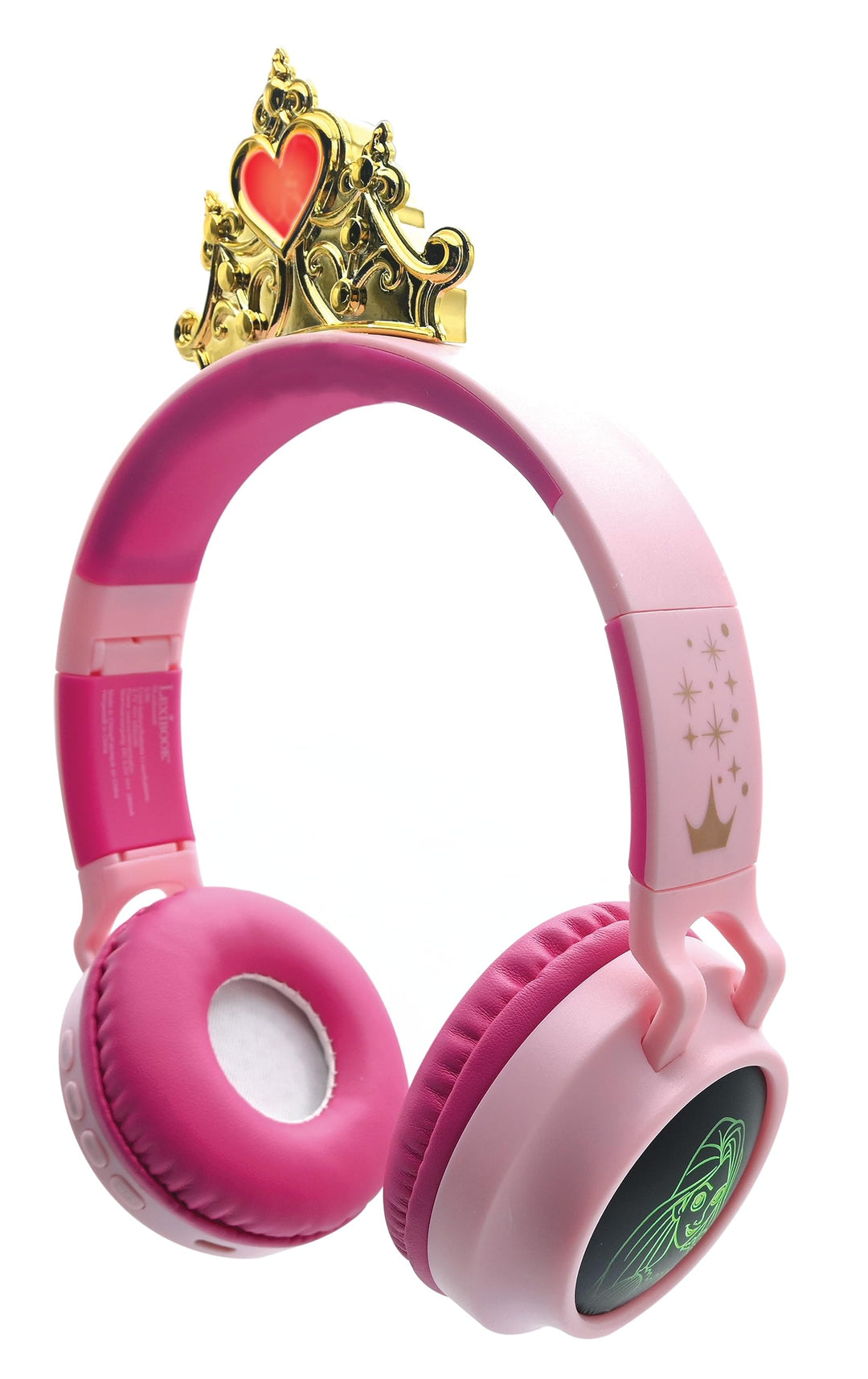 Lexibook, Disney Prinzessin, Kabellose und kabelgebundene 2-in-1-Kopfhörer mit Prinzessinnenkrone, h
