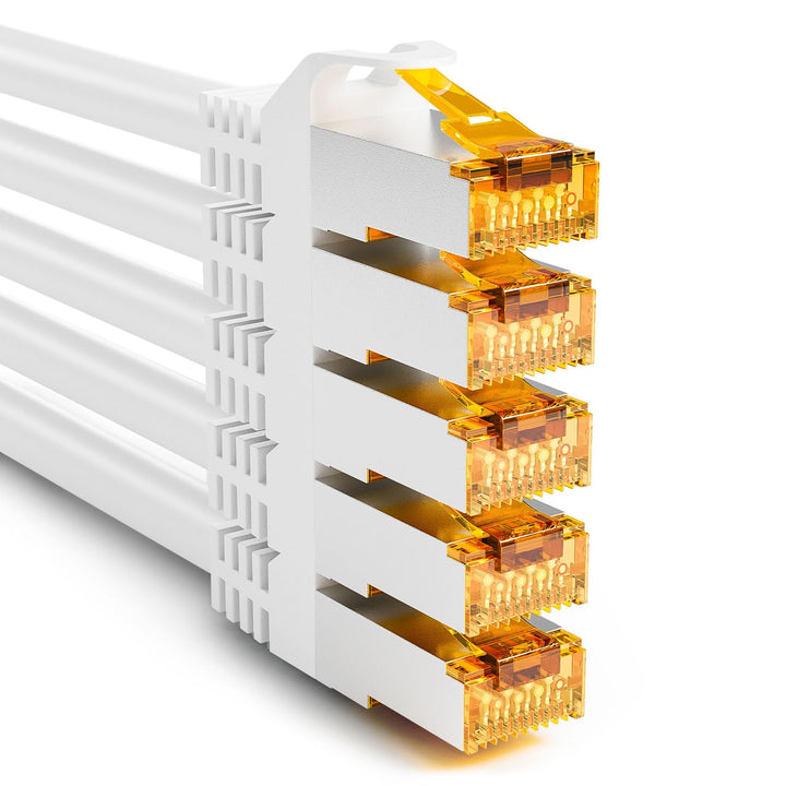 iwillink 5x 1M Patchkabel CAT 7, Lan Kabel CAT 7 Kurz(10Gbps, S/FTP PIMF Schirmung, Kupfer), Kompati