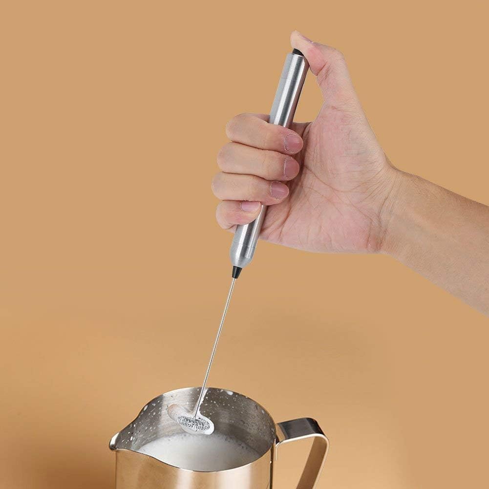 Elektrischer Milchaufschäumer Edelstahl rostfrei robustes Schaum des Latte Mini Mixer Rührwerk Misch