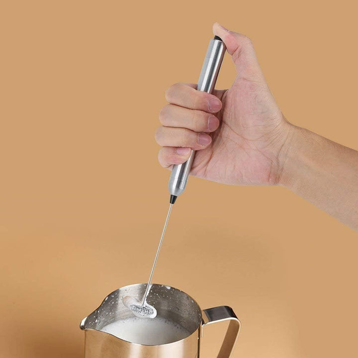 Elektrischer Milchaufschäumer Edelstahl rostfrei robustes Schaum des Latte Mini Mixer Rührwerk Misch