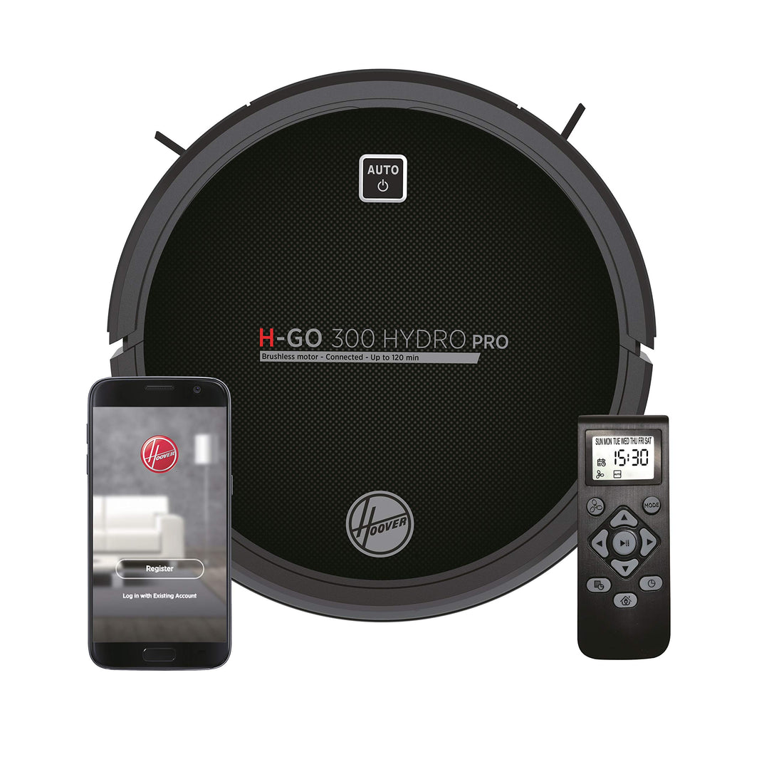 Hoover HGO330HC Hydro Pro Staubsauger-Roboter, Saugroboter, Wi-Fi, Alexa-Verbindung, Autonomie 120 M