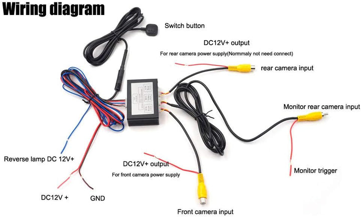 Smart Car Parking Camera Converter Switcher Vordere Rückansicht Video Switch Channel Control Box Ada