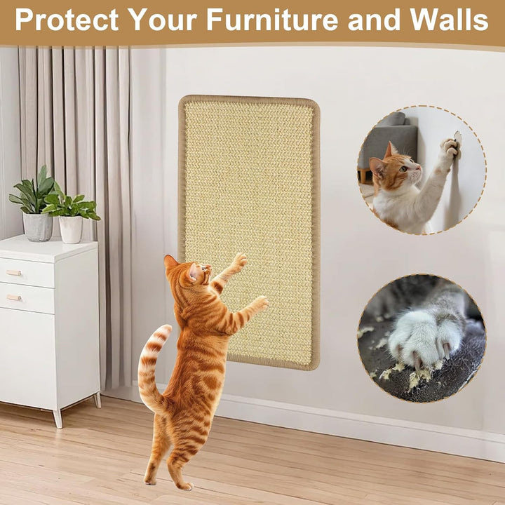 3 Stück Kratzbretter Katze Sisal Kratzmatte Katze Wand 40 x 20 cm Widerstandsfähig Katzen Kratzbrett