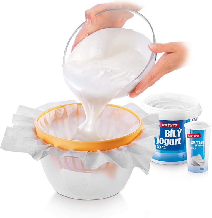 Tescoma Set für die Zubereitung von cremigem Käse Della CASA, Gelb Cremiger Käse, Cremiger Käse