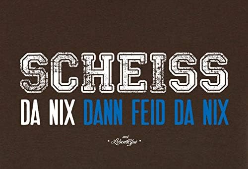 Bavariashop Bayerisches Herren T-Shirt Scheiss da nix XL Braun, XL Braun