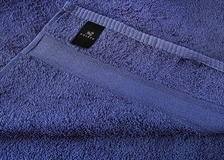 Tuiste Handtücher Set Blau Navy Blau |%100 Baumwolle Handtuch Set 8 Teilig | 2X Badetücher (70x140),