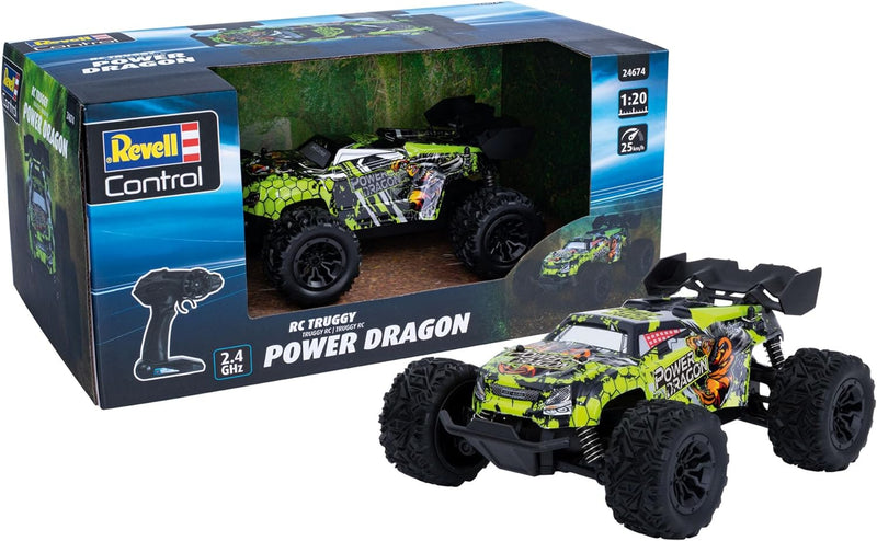 Revell Control Car Power Dragon I Rasante Höchstgeschwindigkeit von bis zu 25 km/h I Präzises Fahrve