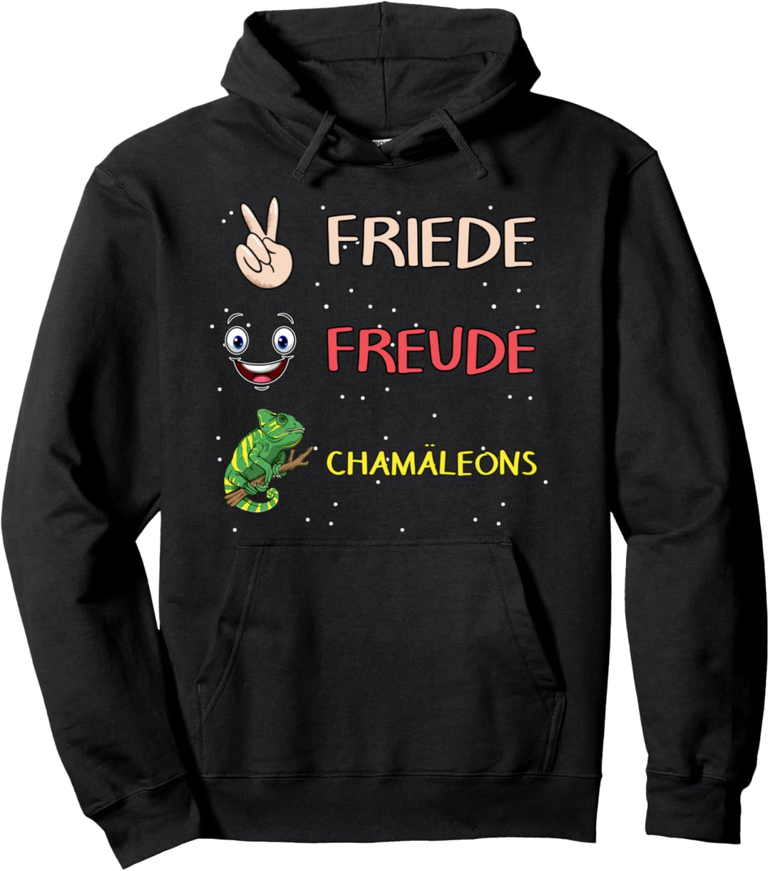 Chamäleon Sachen Friede Freude Chamäleons Pullover Hoodie