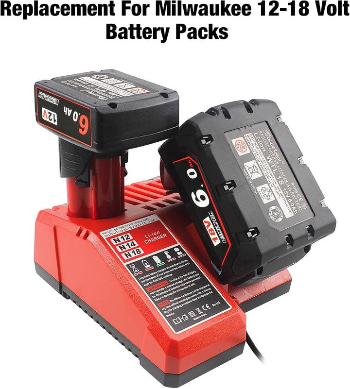 Waitley M12 & M18 Ladegerät für Milwaukee M18 M12 akku