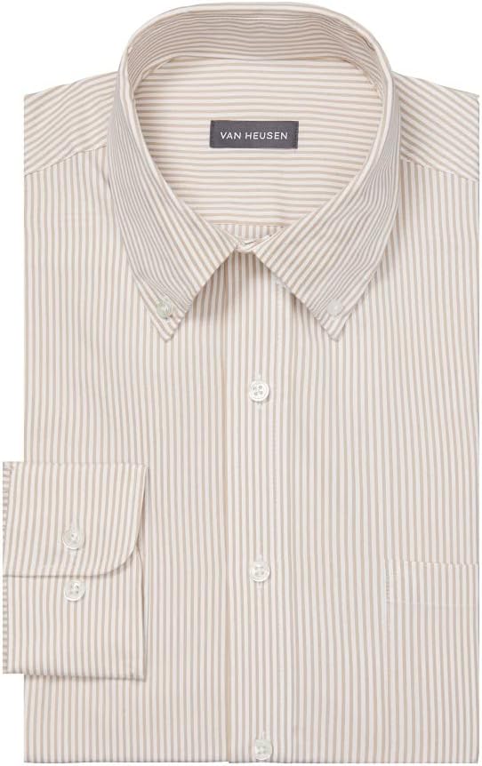 Van Heusen Herren Regular Fit Pinpoint Stripe Klassisches Hemd 41 cm Hals 91 cm- 94 cm Ärmel Birke,