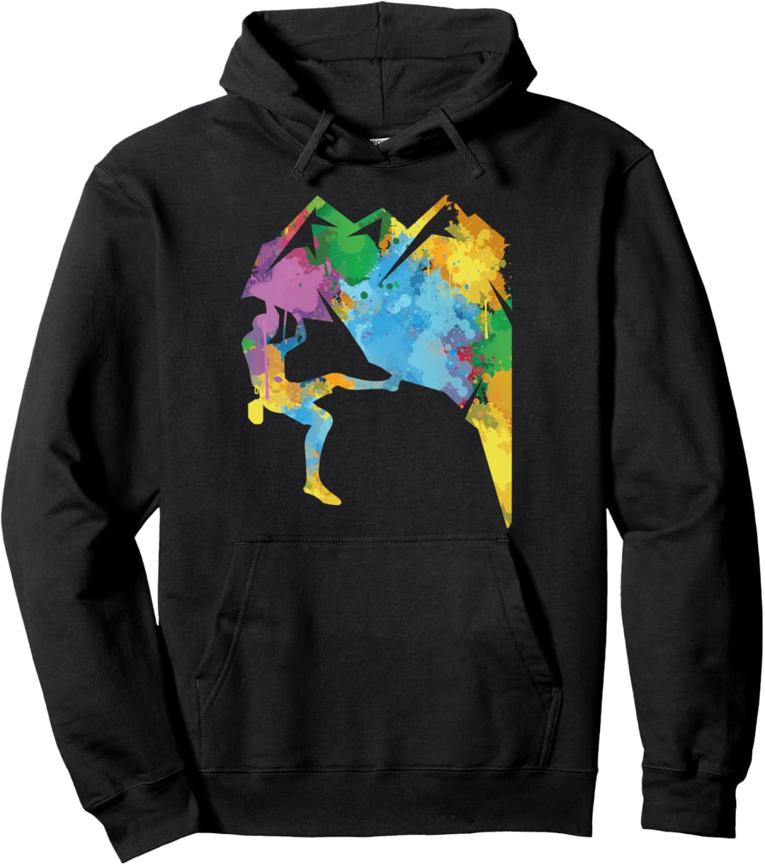 Felsklettern, Retro Bouldern Kletterer Pullover Hoodie