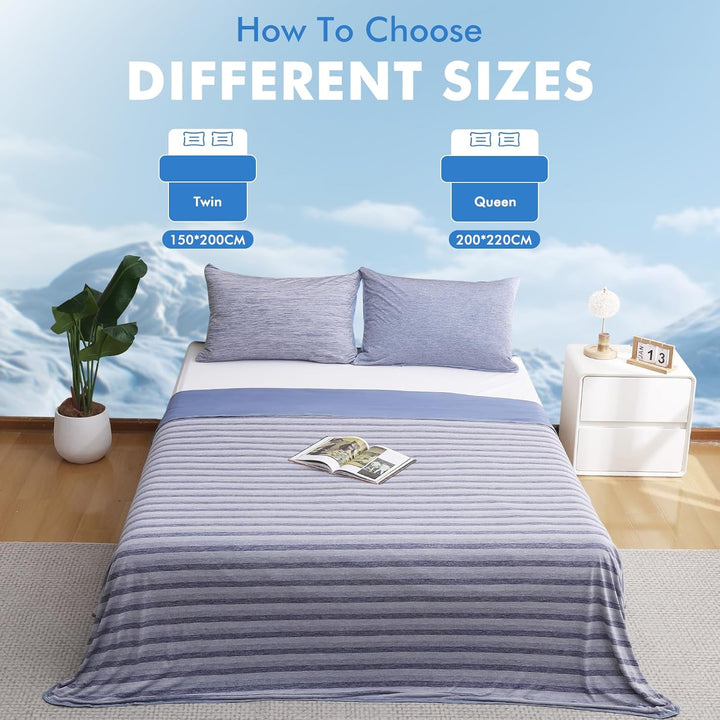 Luxear Kühldecke für Menschen, Arc-Chill Q-Max>0,5 Kühlende Decke, 2 in 1 Doppelseitig Sommerdecke C