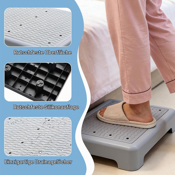 Trittstufe Indoor &amp; Outdoor, 44 x 34 x 9.5 cm Tragbare One Step Hocker Bis 200 Kg Einstiegshilfe Dus