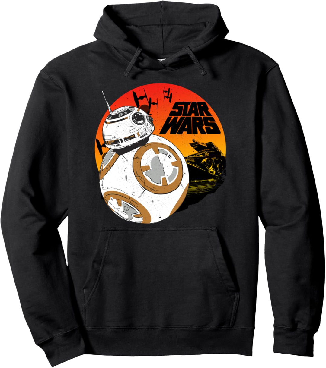 Star Wars Last Jedi BB-8 Retro Sunset Rollabout Pullover Hoodie