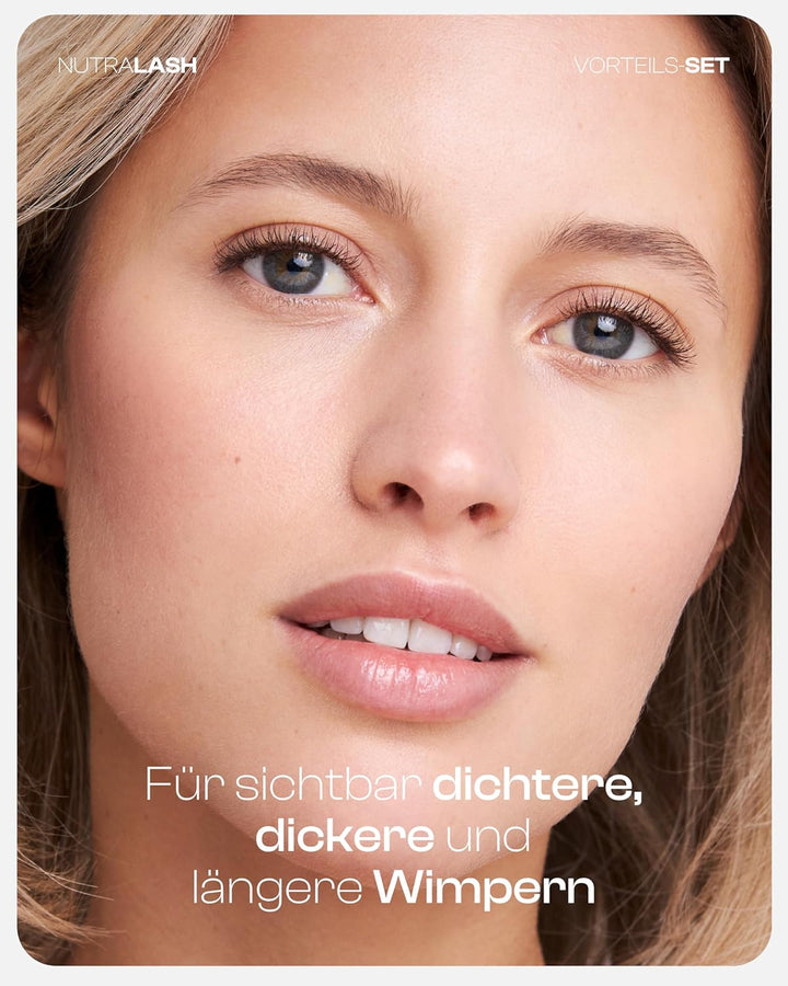 Nutralash – Vorteils-Set Mascara und Wimpernserum I Tiefschwarze Wimperntusche für Maximales Volumen