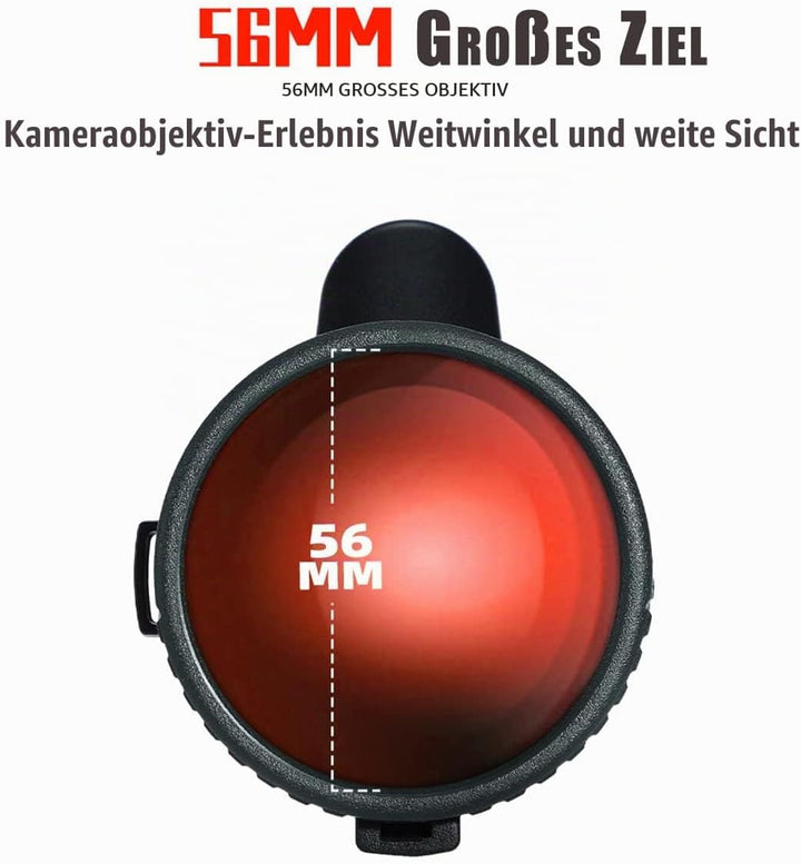 Monokular Teleskop 12X56 ED Monokular mit Nachtsicht, IPX7 Wasserdicht Fernrohr Erwachsene mit BAK4