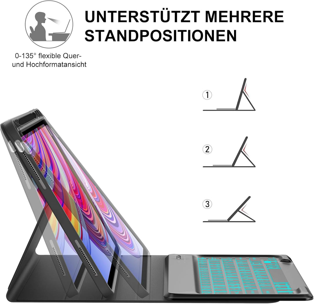 IVEOPPE Tastatur für Redmi Pad Pro 12.1, Hülle Tastatur für Redmi Pad Pro 2024, Bluetooth Magnetisch