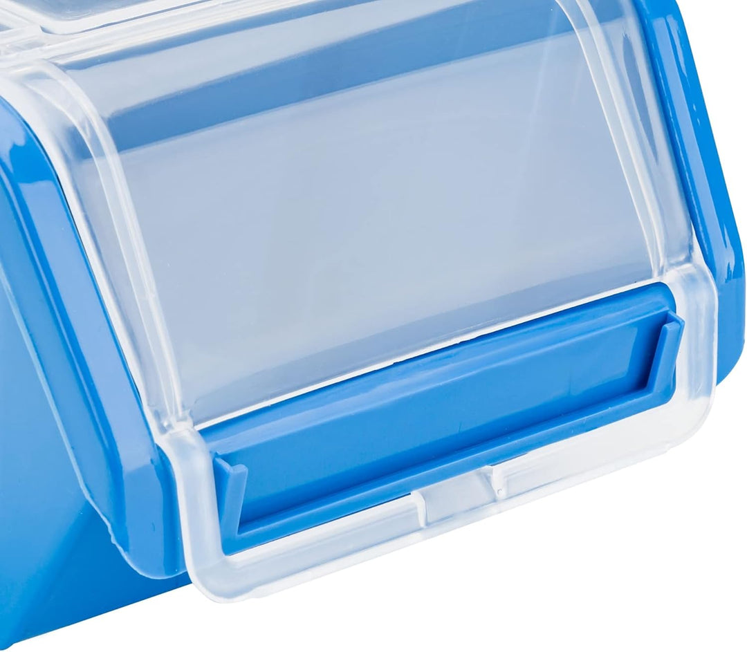 10 x Stapelbox mit Deckel Werkstatt Stapelkiste Sortierbox Box 100x155x70 Blau | stapelkisten kunsts
