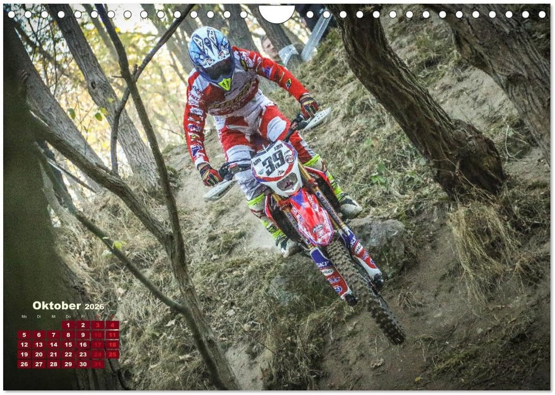 Enduro Mit Speed durch`s Gelände (Wandkalender 2026 DIN A4 quer), CALVENDO Monatskalender: Spannende