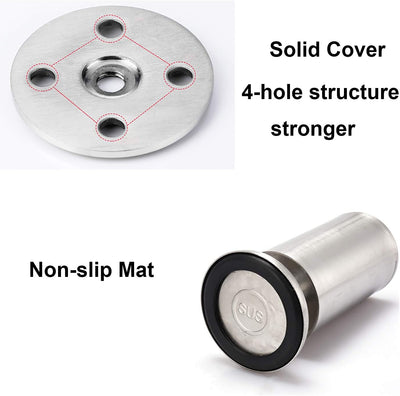 Qrity 4PCS 250mm Möbelfüsse Edelstahl DIY Möbel Beine Moderne Möbel Füsse Sofa Tisch Schrank Beine m