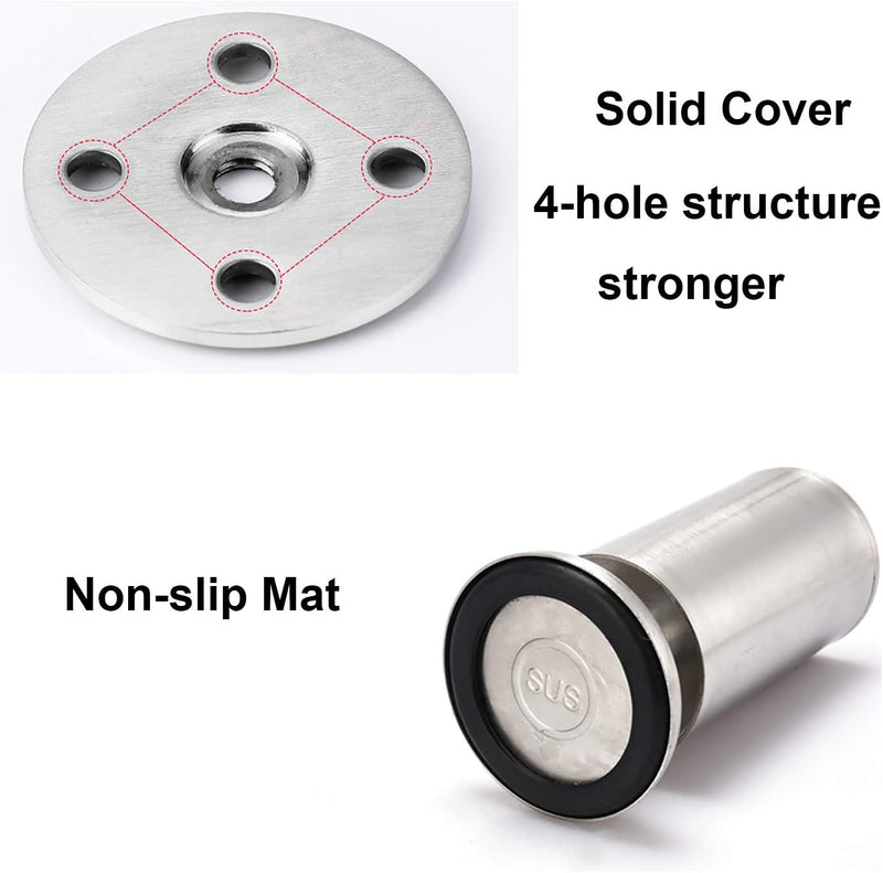 Qrity 4PCS 250mm Möbelfüsse Edelstahl DIY Möbel Beine Moderne Möbel Füsse Sofa Tisch Schrank Beine m