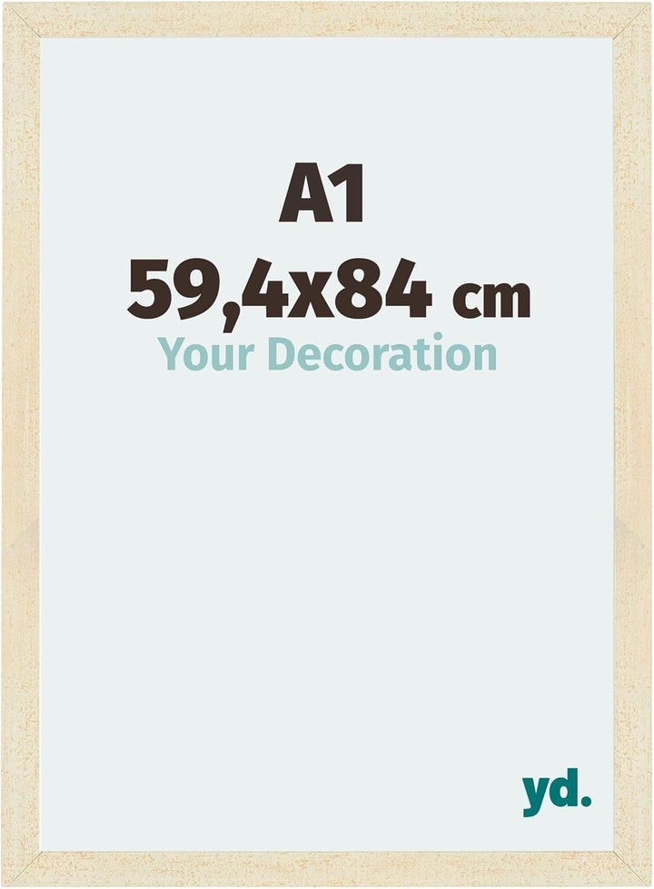 yd. Your Decoration - Bilderrahmen DIN A1 59,4x84 cm - Bilderrahmen aus MDF mit Acrylglas - Antirefl