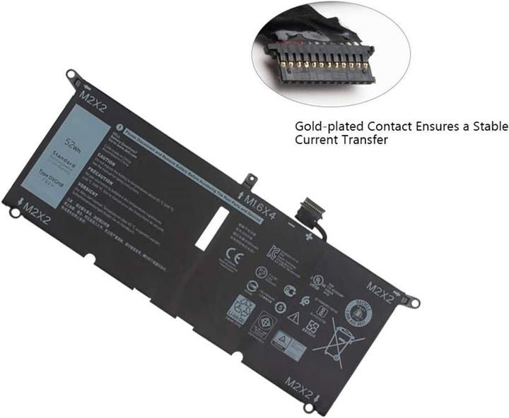 AKKEE DXGH8 Laptop Battery Compatible with Dell XPS 13 9370 9380 Inspiron 13 7390 7391 2-in-1 5390 5