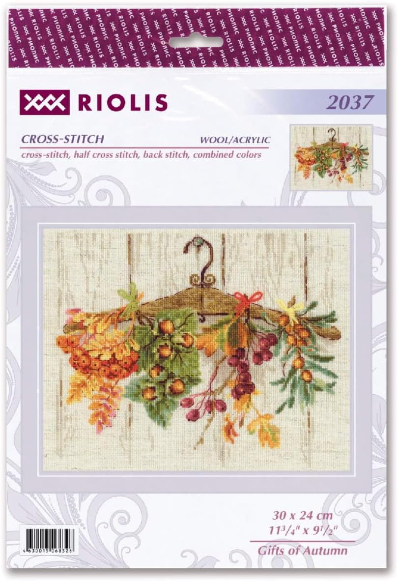 RIOLIS Counted Cross Stitch Kit 11.75"X9.5"-Gifts Of Autumn (14 Count)