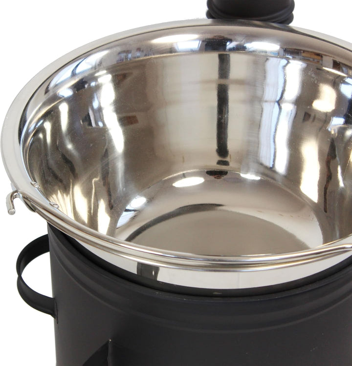 Grillplanet Gulaschkanone mit 20 Liter Gulaschkessel aus Edelstahl, Eintopfofen