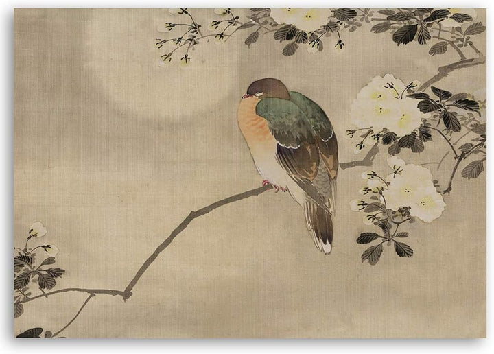 Feeby Wanddeko Vogel Leinwandbild Kunstdruck Natur Beige 100x70 cm M14245 100x70 cm, M14245 100x70 c