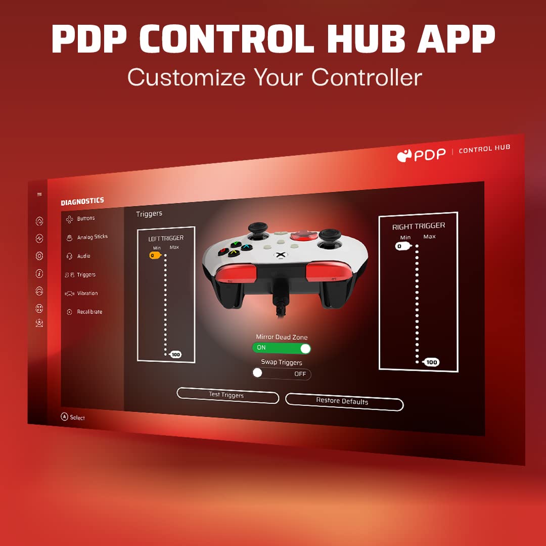 PDP REMATCH XBOX verkabelt Controller RADIAL weiss für Xbox Series X|S, Xbox One, Offiziell Lizenzie