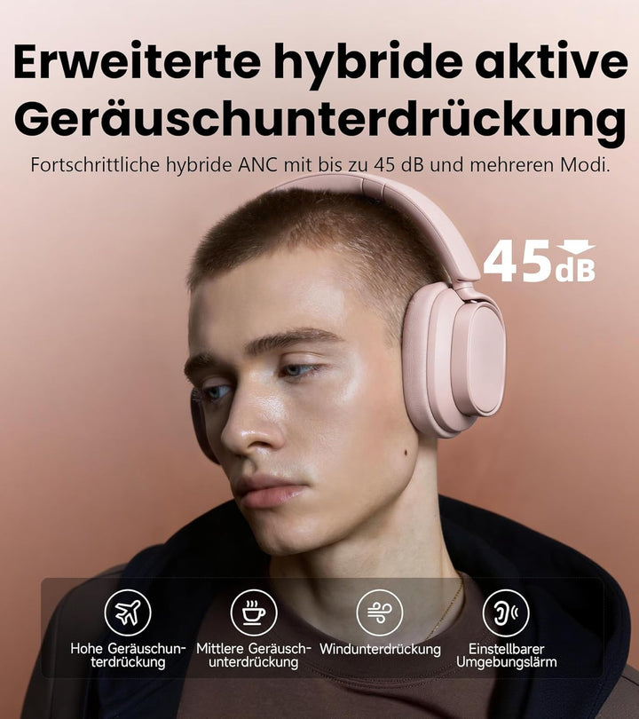 Edifier ES850NB Kabellose Over-Ear-Kopfhörer mit Geräuschunterdrückung, Hi-Res Audio Wireless, LDAC,