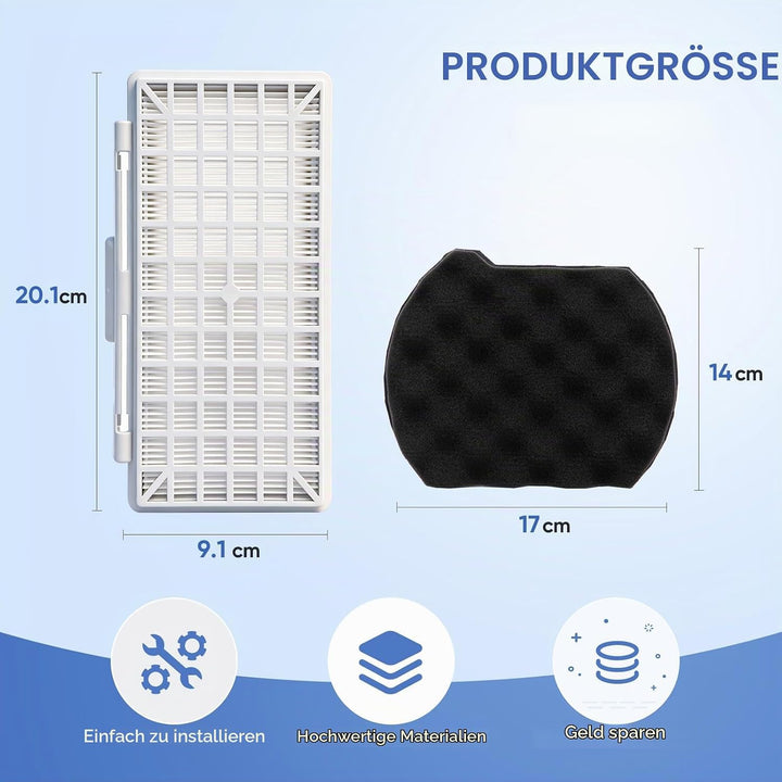 Filter Zubehör für Bosch Bodenstaubsauger Beutellos Serie 6 BGC41XALL / BGC41XSIL / BGC41LSIL / BGC4