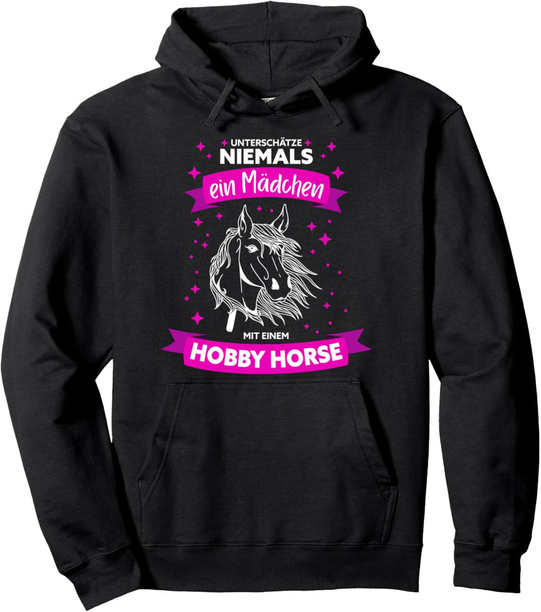 Unterschätze nie ein Mädchen mit Hobby Horse, Hobby Horsing Pullover Hoodie