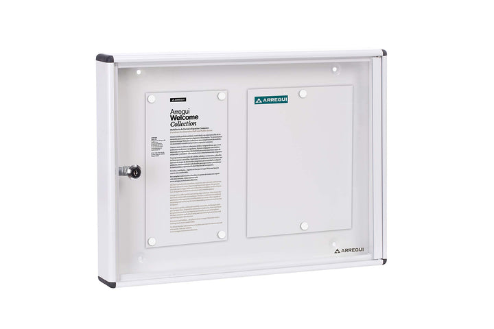 ARREGUI PAN41 Schaukasten aus Aluminium für 2 DIN A4 Blätter | Rostfreier Schaukasten | Magnetischer