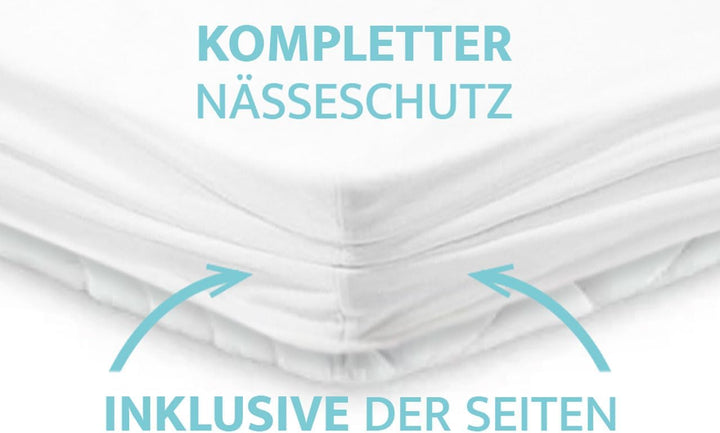 Castejo Matratzenschutz als Spannbetttuch mit PU Beschichtung zusätzlich auch an den Seiten, Hygiene