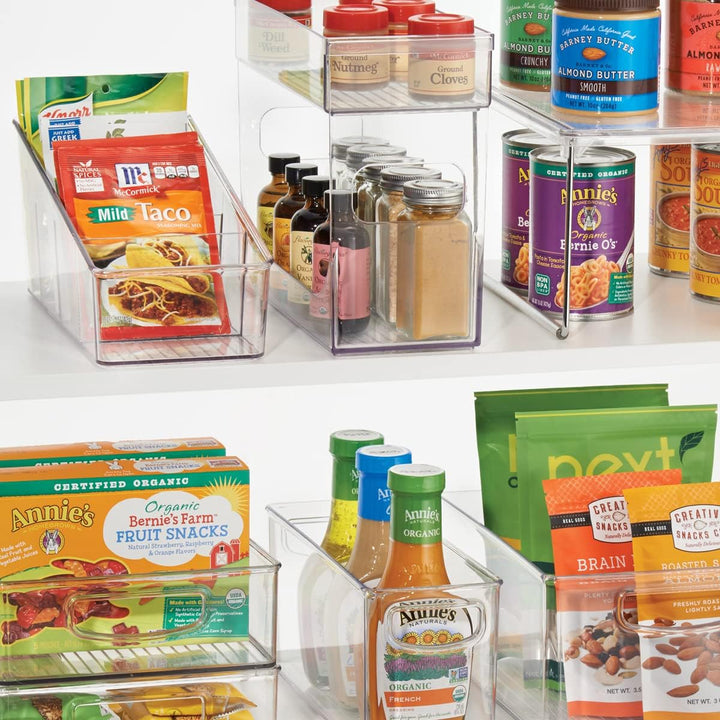 iDesign Aufbewahrungsbox mit 4 Fächern, grosse Vorratsdose aus BPA-freiem Kunststoff, Küchenorganize