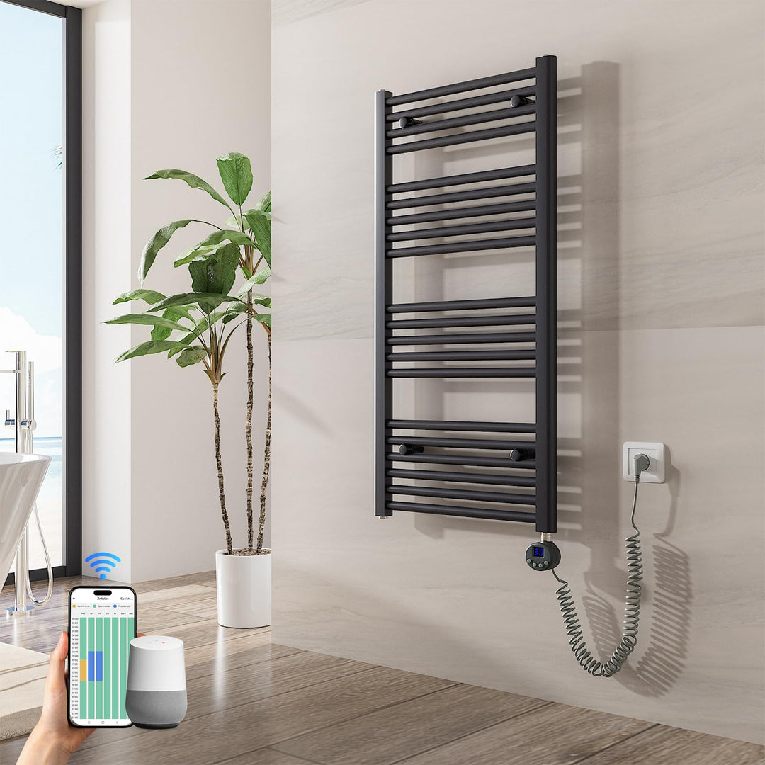 Heilmetz Badheizkörper Elektrisch mit Smart WiFi Heizstab 500W Leistung 1000 x 500 mm Anthrazit Gera
